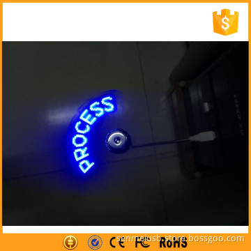 Fashionable advertising usb driver led message fan for promo gift